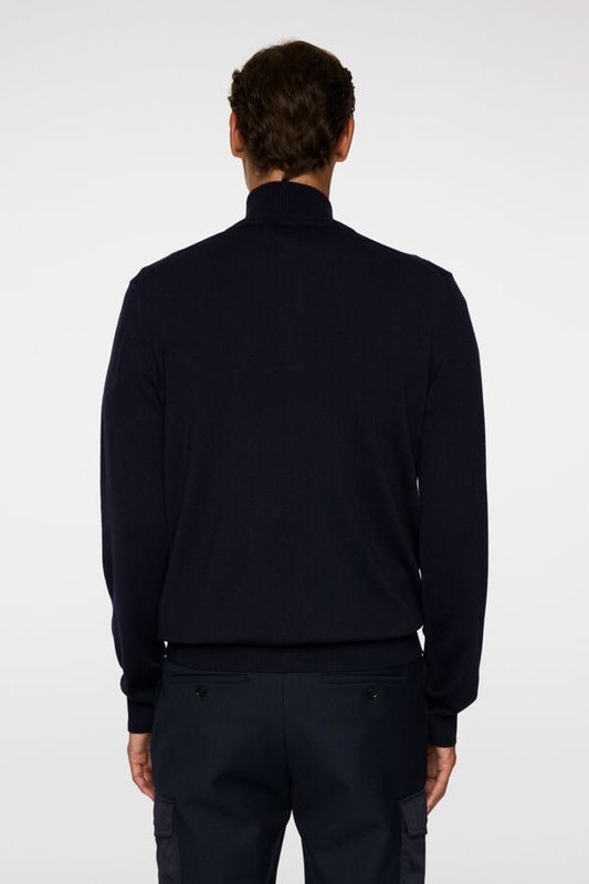 KIYAN MERINO QUARTER ZIP JL Navy