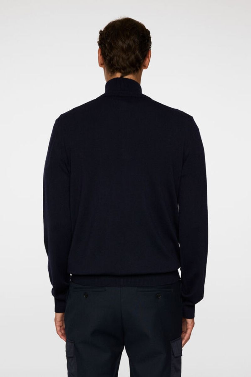 KIYAN MERINO QUARTER ZIP JL Navy