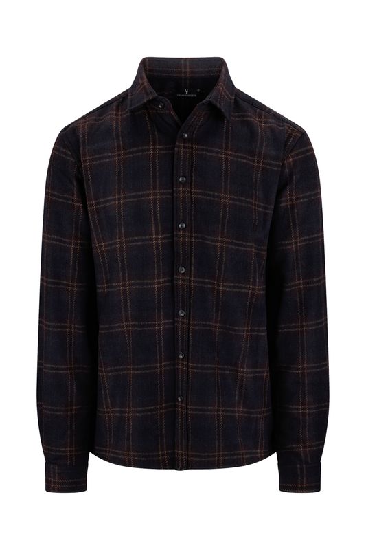 PIERO WOOL SHIRT Navy Check