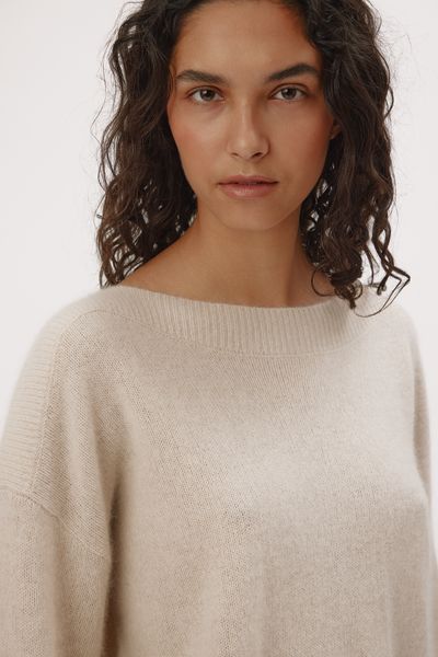 Hovedbilde MALOU GENSER RACOON Oatmeal Beige 