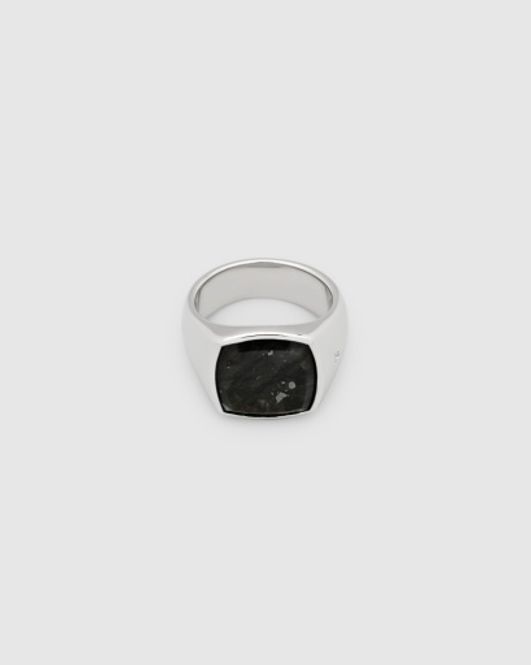 Hovedbilde CUSHION RING Black Larvikite