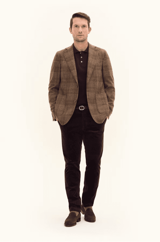FERRY PATCH SOFT BLAZER Brown Leaf