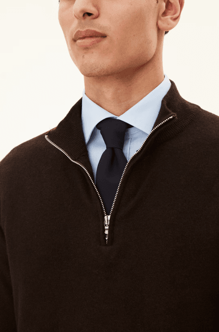 Hovedbilde PATTON HALF ZIP Brown Flannel