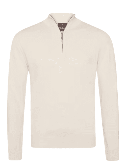 Hovedbilde PAT HALF ZIP Creme White