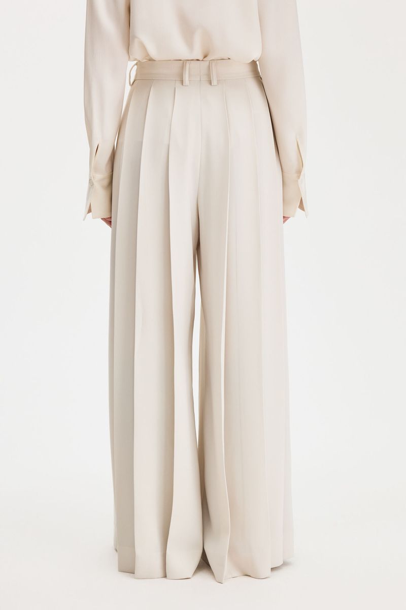 FULLY PLEATED TROUSERS Ivory