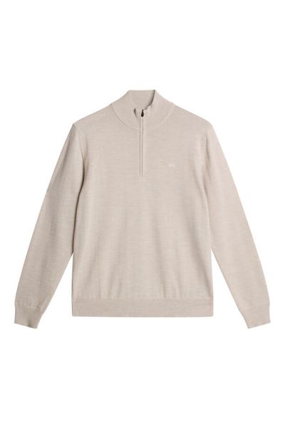 Hovedbilde KIYAN MERINO QUARTER ZIP Moonbeam Melange