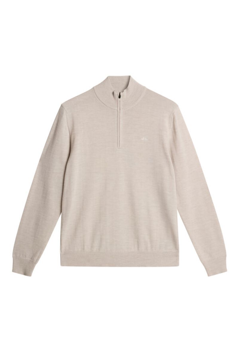KIYAN MERINO QUARTER ZIP Moonbeam Melange
