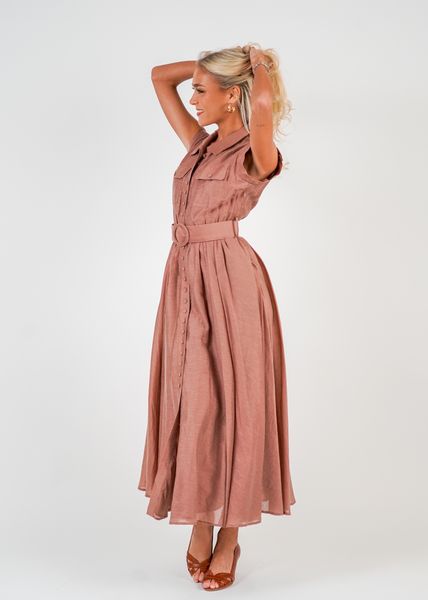 Hovedbilde CALI KJOLE Lys Brun