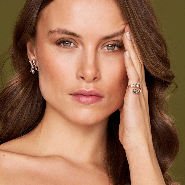 Hovedbilde HALO EARRINGS Gold Crystal