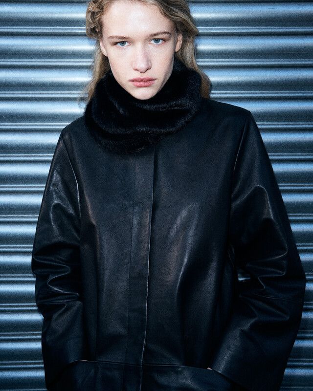 VALENCIA LEATHER JACKET Black