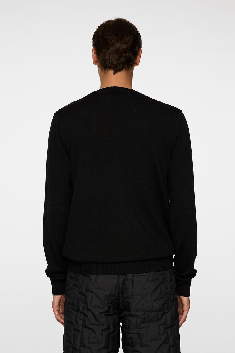 KEANE MERINO CREW NECK Black