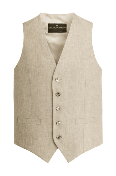 Hovedbilde CARLO DRESSVEST I LIN Beige