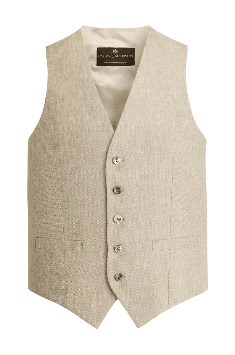 CARLO DRESSVEST I LIN Beige