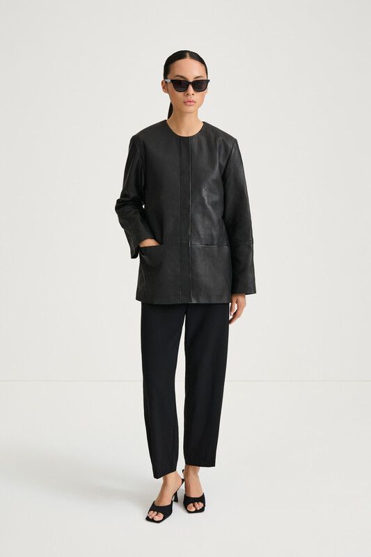 VALENCIA LEATHER JACKET Black