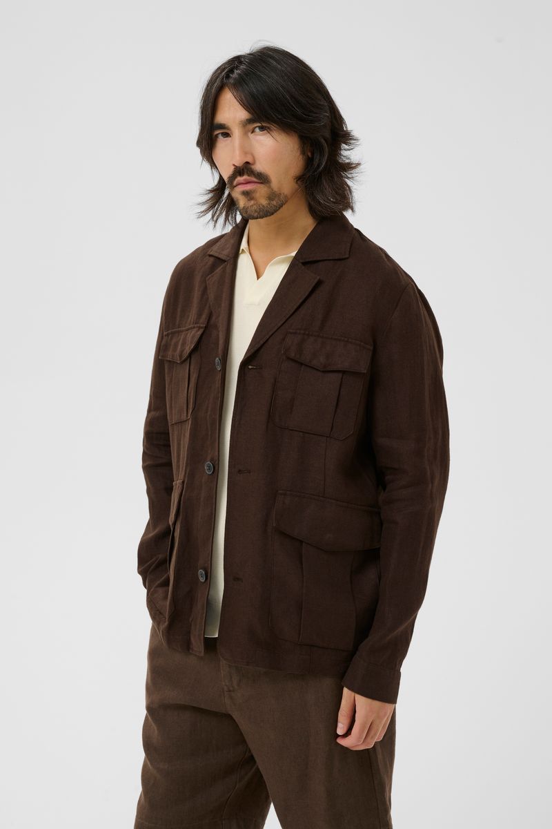 MADRAKES OVERSHIRT Mørk Brun
