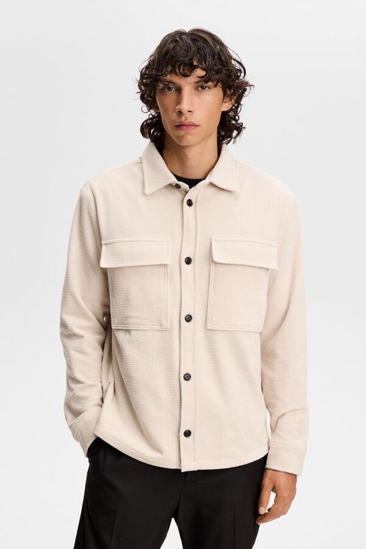 FINNIGAN DRAPE CORD SHIRT Moonbeam