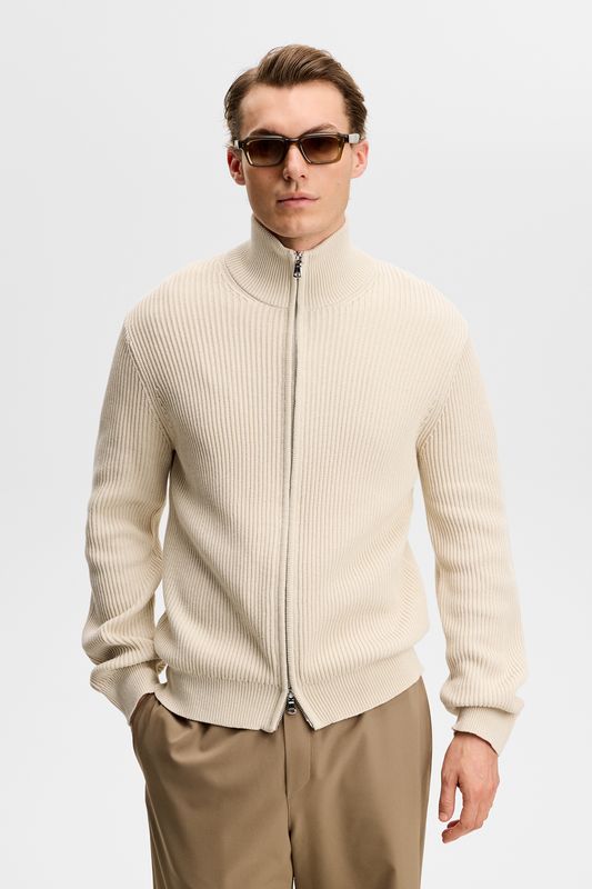 ALEXIS FULL ZIP CARDIGAN Moonbeam