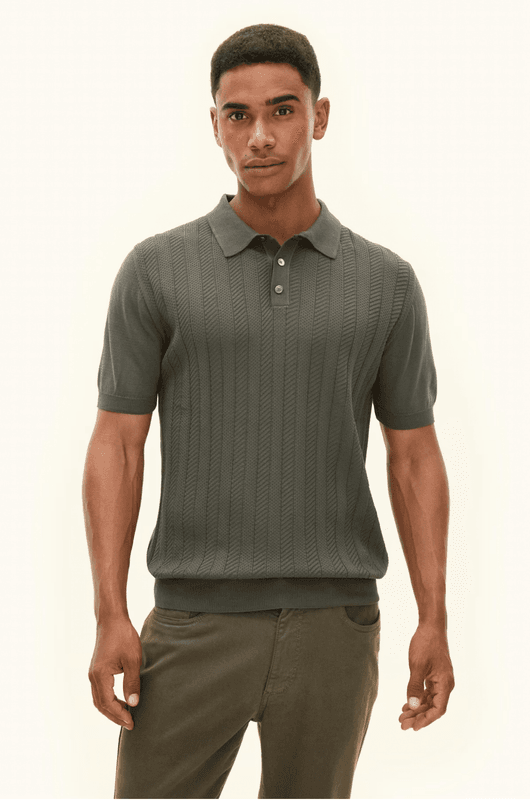BARTO STRIPE POLOSHIRT Nettle Green