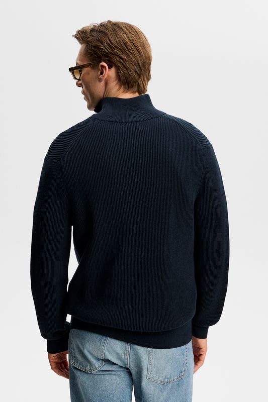 ALEX HALF ZIP KNITTED SWEATER JL Navy