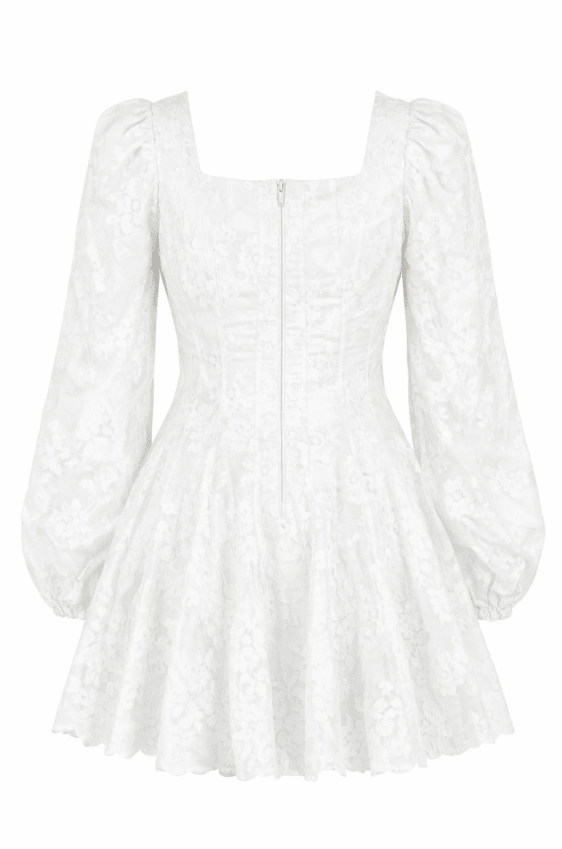 SOPHIE LACE DRESS White