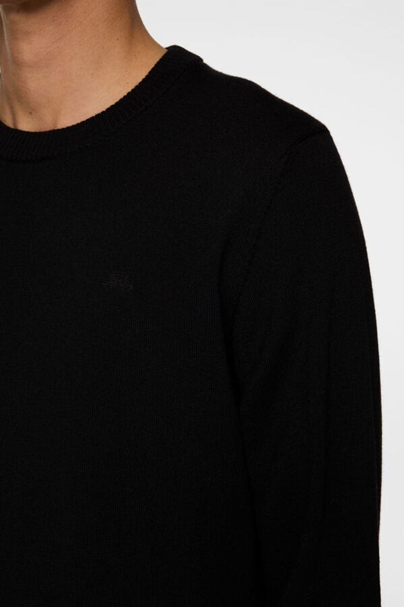 KEANE MERINO CREW NECK Black