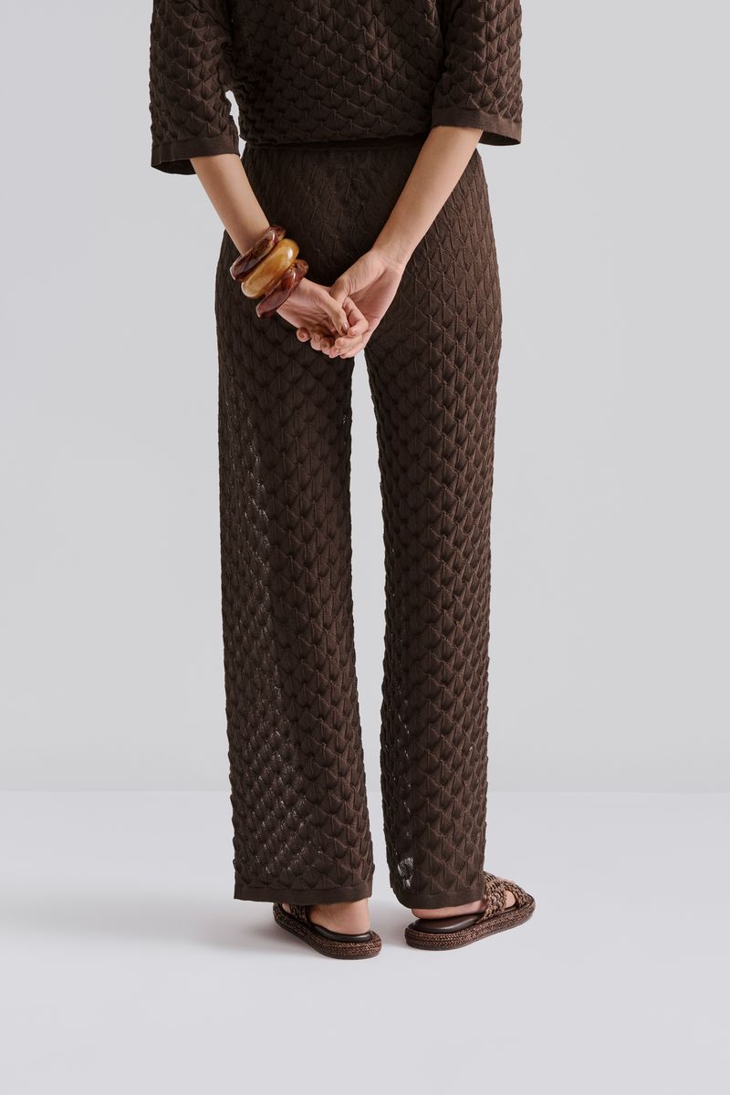 ALISSA KNITTED PANTS Chocolate