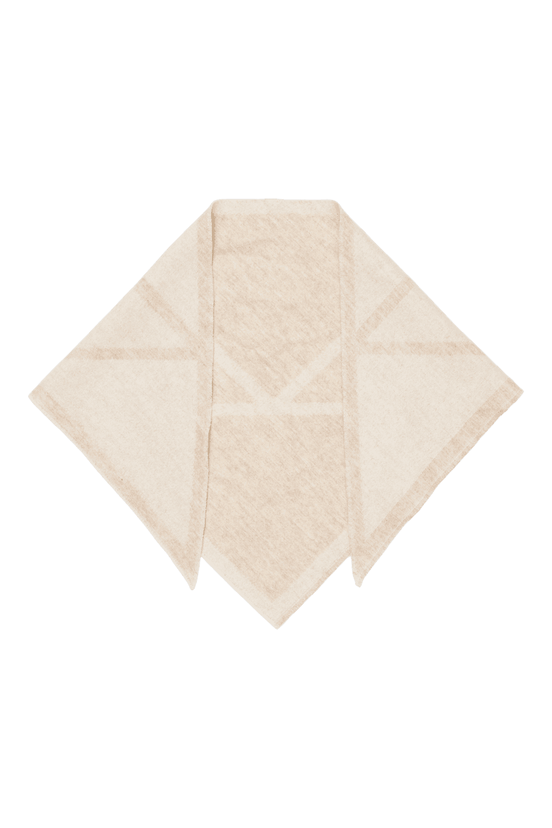 TRIANGLE SCARF SMALL Cream/Light Beige