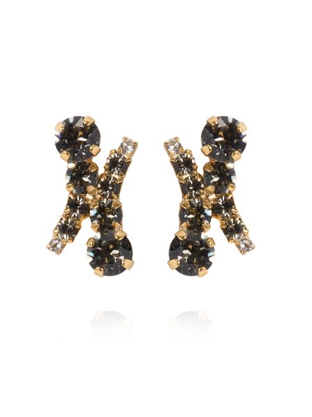 Hovedbilde HALO EARRINGS Black Diamond/Crystal