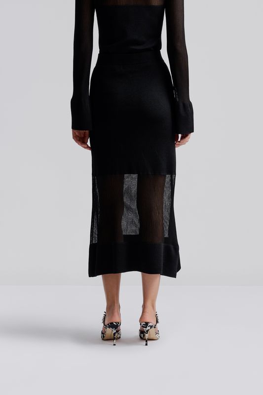 VIDE SHEER KNITTED SKIRT