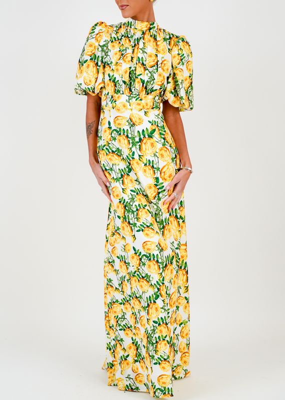 HOLLY DRESS Yellow Roses