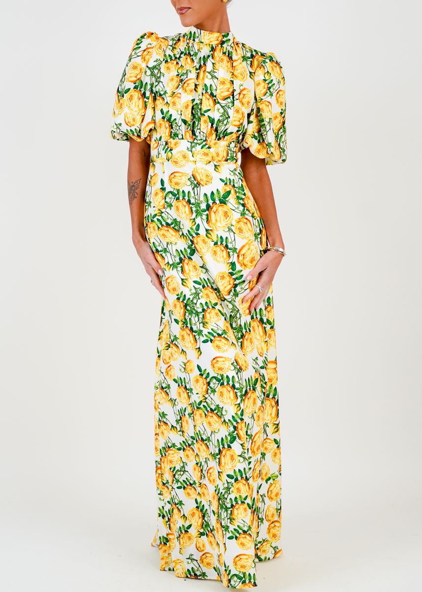 HOLLY DRESS Yellow Roses