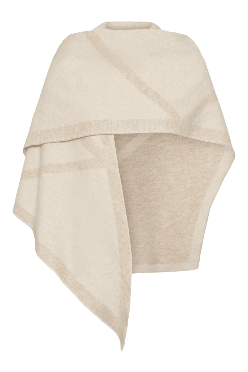 TRIANGLE SCARF Cream/Light Beige