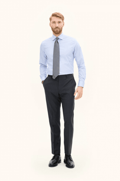 Hovedbilde SLIM FIT CUT AWAY STRIPETE SKJORTE