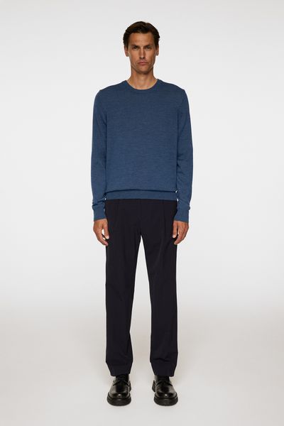 Hovedbilde KEANE MERINO CREW NECK Vintage Indigo Melange