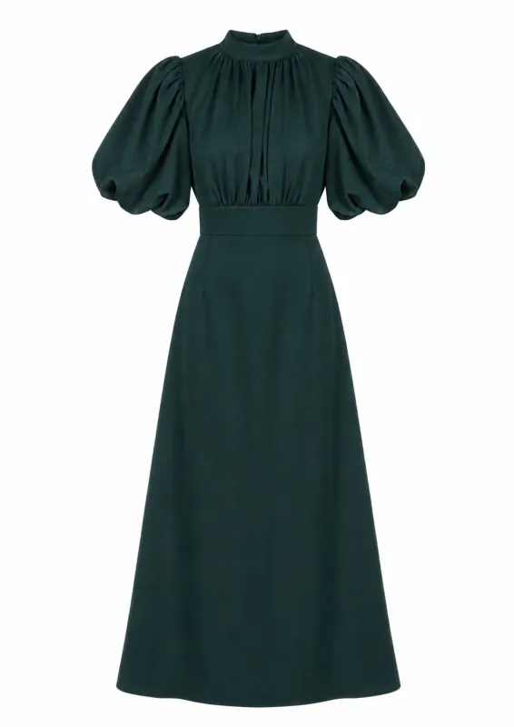 HOLLY DRESS LONG Emerald Green