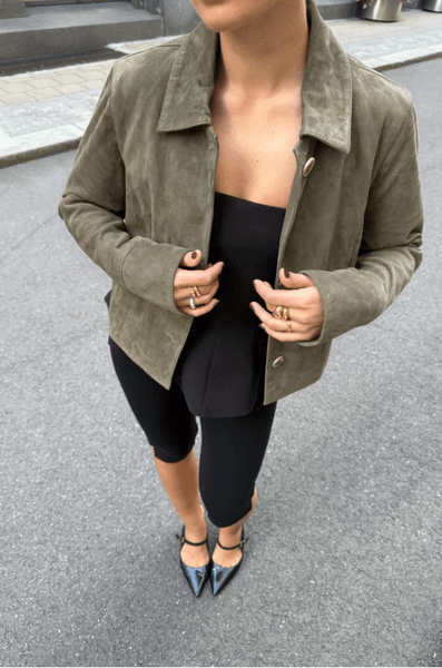 Hovedbilde ALLY SEMSKET SKINNJAKKE Oliven